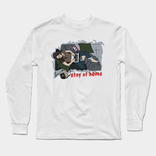 Stay at home T-shirt Long Sleeve T-Shirt